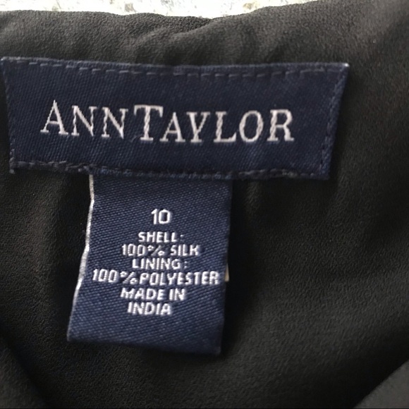 Ann Taylor Silk Drape Neck Sleeveless Embellished Top - Picture 12 of 12